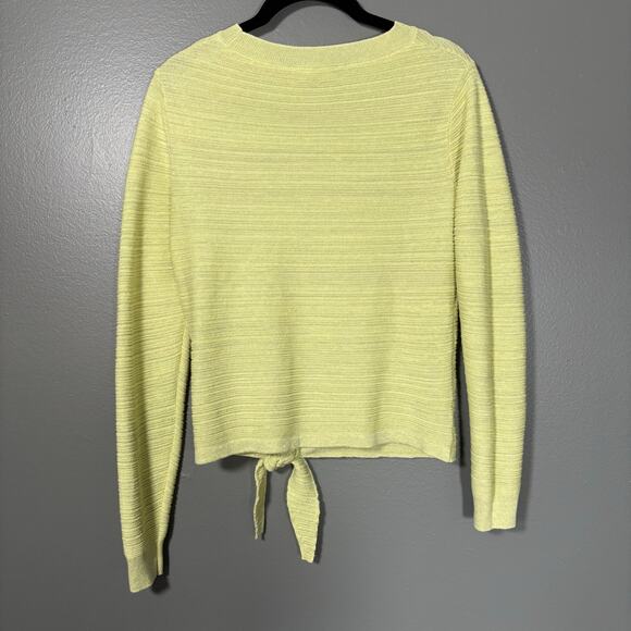 Mango MNG Women's Light Green Cozycore Tie Detail Sweater - Size Small - Comfort - Picture 6 of 6